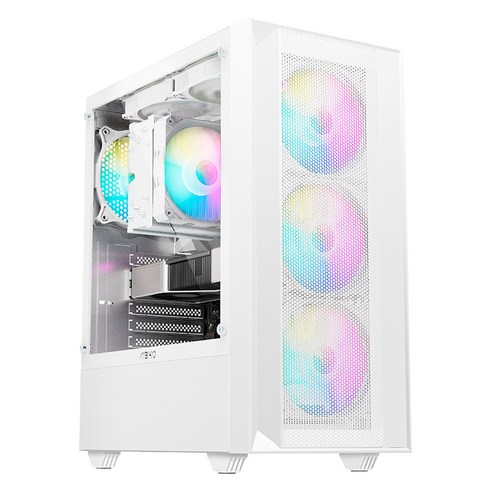 퍼플랩 2025 게임용 조립PC 라이젠5 라이젠 5000 시리즈 라데온 RX 6600, 화이트, 8GB, 2TB, Free DOS, AV5-RD66X