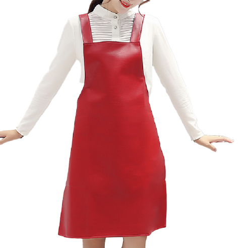 케리코 작업용 방수 레더 앞치마, 레드