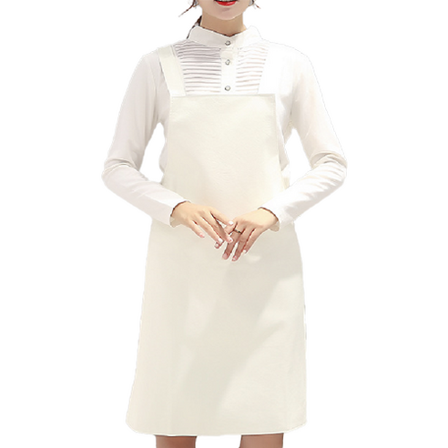 케리코 작업용 방수 레더 앞치마, 화이트