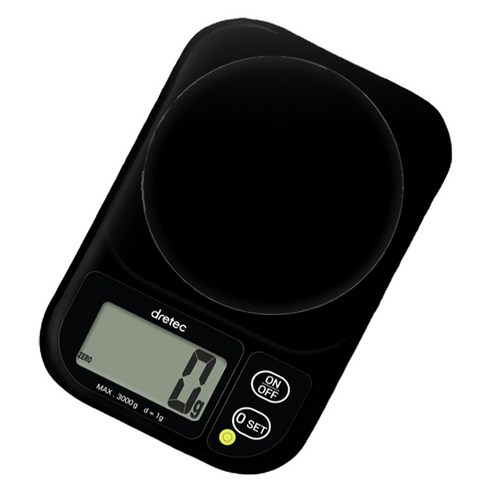 드레텍 3kg 디지털 주방전자저울, KS-385BK, 블랙