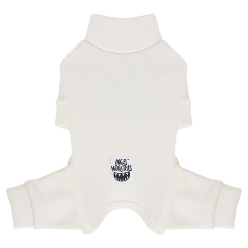 엔젤몬스터 반려동물 Eve 하이넥 커버롤 올인원 OR005, 0 White, 1개