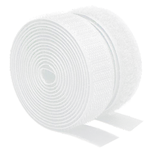쿠말 접착 초강력 벨크로 테이프 갈고리면 20mm x 5m + 부착면 20mm x 5m 세트, 화이트, 1세트