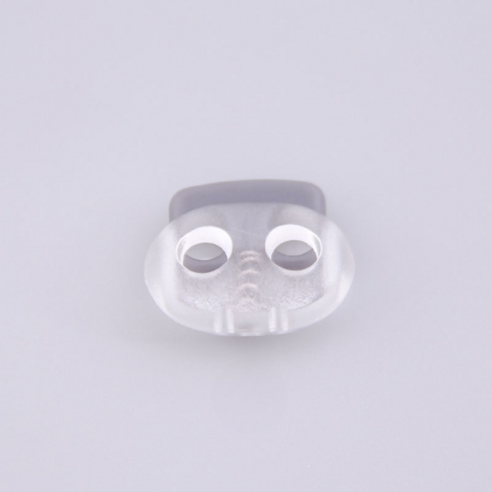 미소로운 다용도 끈길이 조절 버클 18 x 16 x 5 mm, 투명라이트그레이, 10개