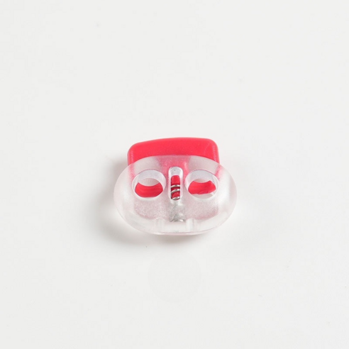 미소로운 다용도 끈길이 조절 버클 18 x 16 x 5 mm, 투명레드, 10개