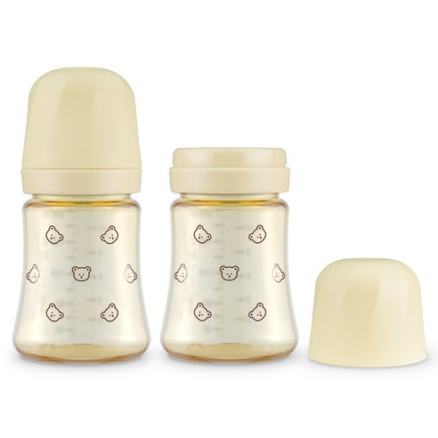 그로미미 유아용 PPSU 돗꼼 젖병, 버터, 200ml, 2개