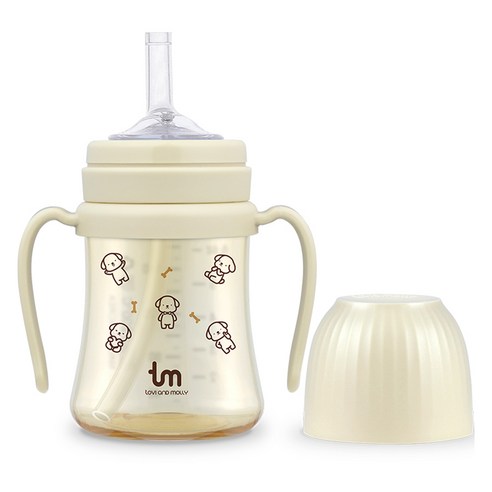 토비앤몰리 PPSU 토비 빨대컵, 180ml, 1개, 바닐라