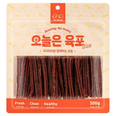 예스몽 강아지 오늘은 육포, 1개, 300g, 오리가슴살 스틱