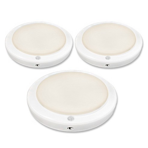 LED 스마트 원형 센서등 15W, 화이트 + 주백색, 3개
