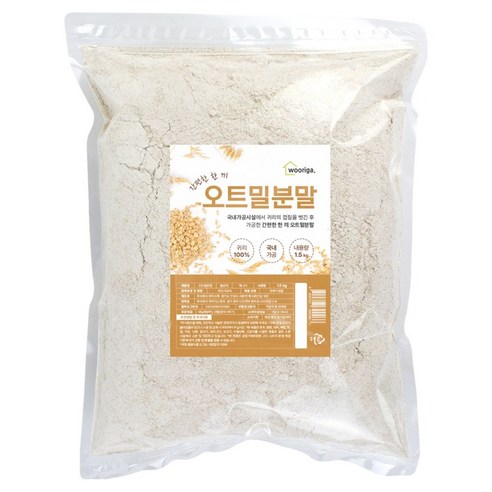 우리가스토리 압착 오트밀 분말, 1.5kg, 1개