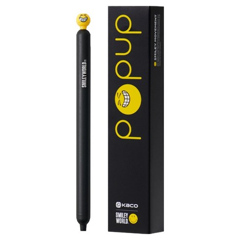 카코 스마일리 팝업 젤펜 0.5mm, 블랙, 1개