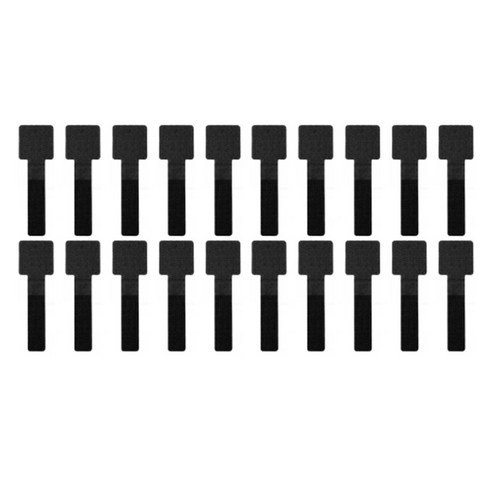 쿠말 3M 접착식 벨크로 케이블 정리 홀더 28 x 90 mm, 블랙, 20개