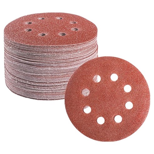 OON 원형 사포 샌딩 페이퍼 8홀 1500방 125mm, 50개