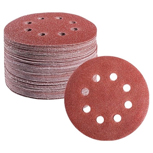OON 원형 사포 샌딩 페이퍼 8홀 60방 125mm, 50개