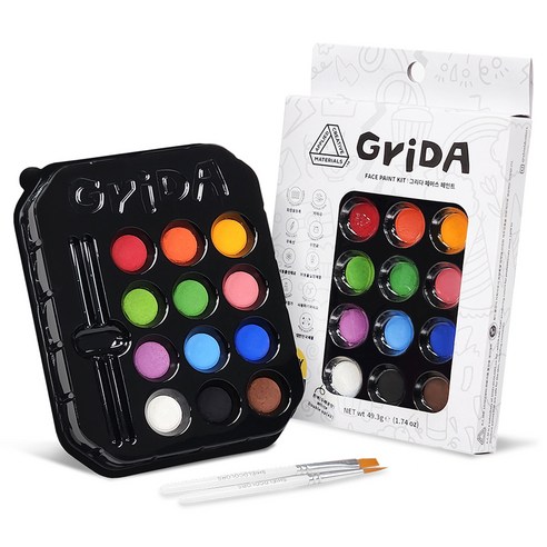 "얼굴에 마법을!🎨 5분 만에 완성하는 파티 주인공 메이크업 비법✨" 페이스페인팅물감