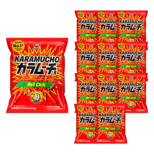코이케야 카라무쵸 핫칠리 감자스틱, 100g, 12개