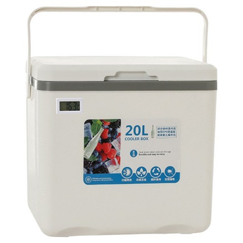 비투윈 낚시용 아이스박스 온도계형, 화이트, 20L