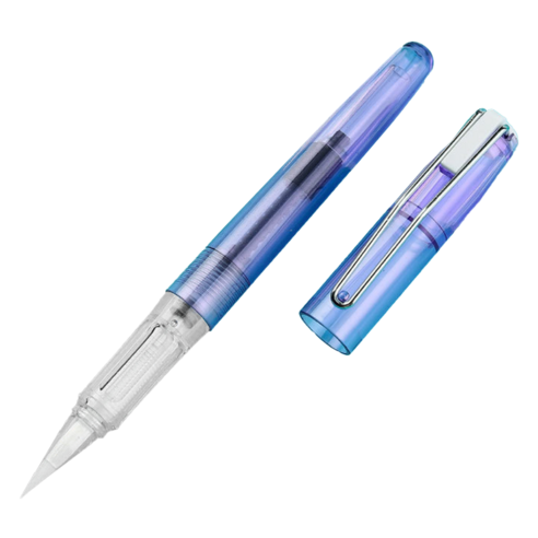 비투윈 문구 투명 소프트 헤드 만년필, 0.4mm, 퍼플