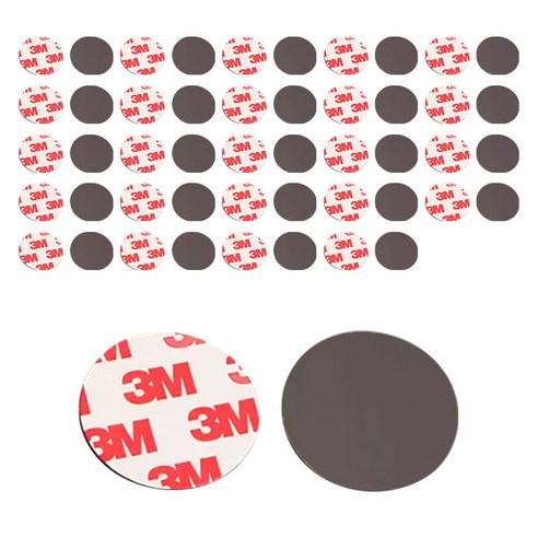 틴코 원형 고무자석 스티커 25 x 2 mm, 50개