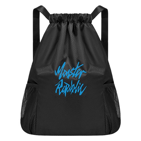 몬스터리퍼블릭 로고 디자인 짐색 신발 주머니, 스카이블루, 1개