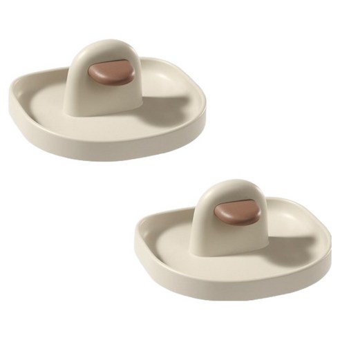 블럭마트 파스텔 냄비뚜껑 거치대, 2개, 크림
