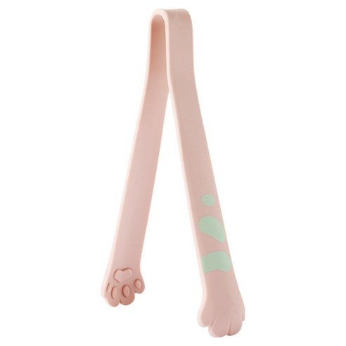 이지실리 실리콘 캐치캣 고양이 주방집게 중 19cm, 핑크, 1개