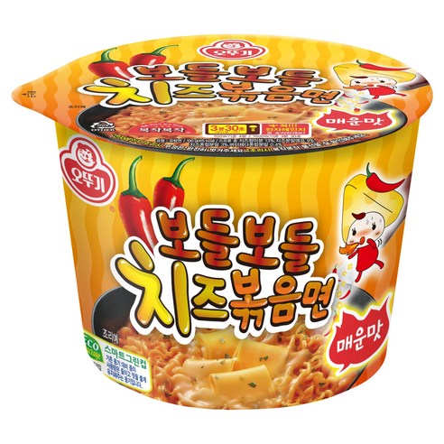 오뚜기 보들보들 치즈 볶음면 매운맛 용기 100g, 1개