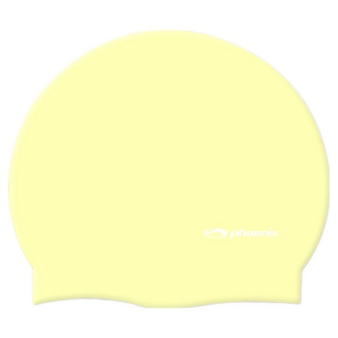 피닉스 실리콘 로고 솔리드형 수영모 PCS-02, 레몬, 1개