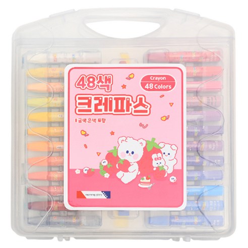 모닝글로리 크레파스 핑크, 1개, 48색