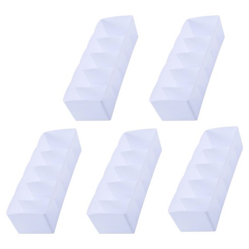 모아픽 칸칸이 양말 속옷 정리함 5칸, 화이트, 5개