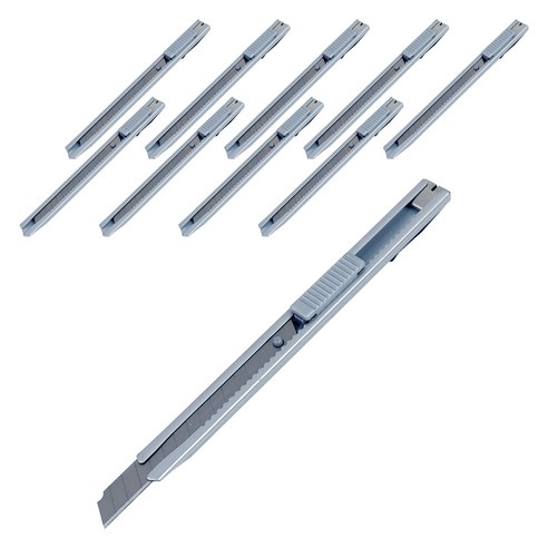 바이하츠 컷터칼 소 C-10205, 은색, 10개
