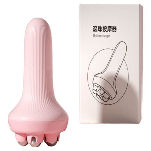 노바핏 손잡이 구슬 롤러 마사지기, 핑크, 1개