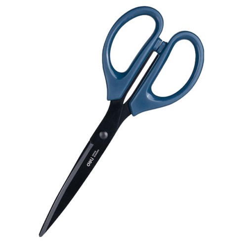 델리 블랙 코팅 가위 대형 210mm E6010S, 블루(E6010S_BL), 1개