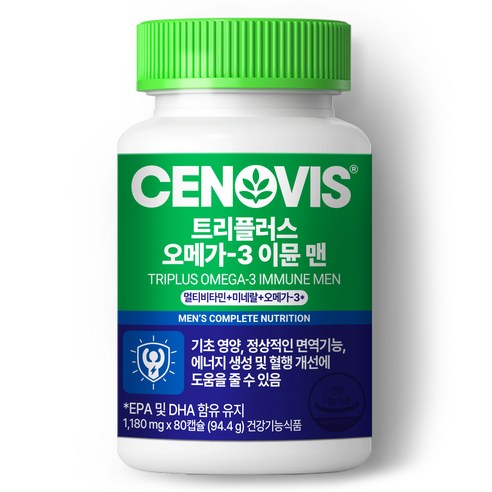 세노비스 트리플러스 이뮨 맨 멀티비타민 오메가 3 94.4g, 1개, 80정