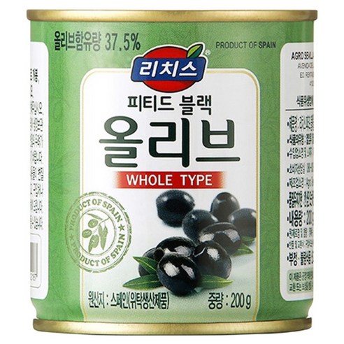 리치스 피티드 블랙올리브, 200g, 1개
