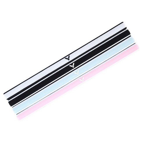 빅터 스포츠 엑세서리 헤어밴드 4종 세트 SP138, MIX(White, Black, Pink, Powder Blue), 1개