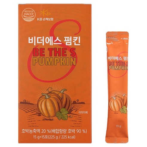 조은보담 비더에스 브이라인 진한 펌킨스틱 15p, 225g, 1개