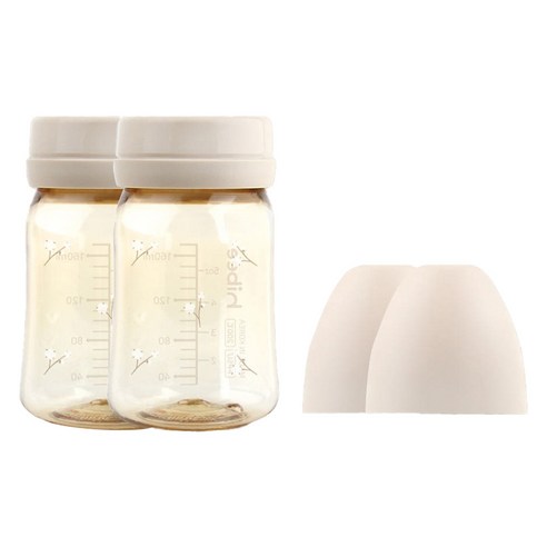 하이비 유아용 PPSU 노꼭지 젖병 트윈팩, 목화 + 샌드, 2개, 170ml