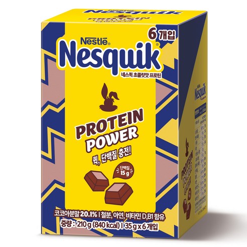 네스퀵 네스카페 초콜렛맛 프로틴 스파우트파우치, 35g, 6개입, 1개