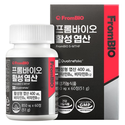 프롬바이오 활성 엽산 51g, 60정, 1개 - 비타민/건강식품 | 쿠팡