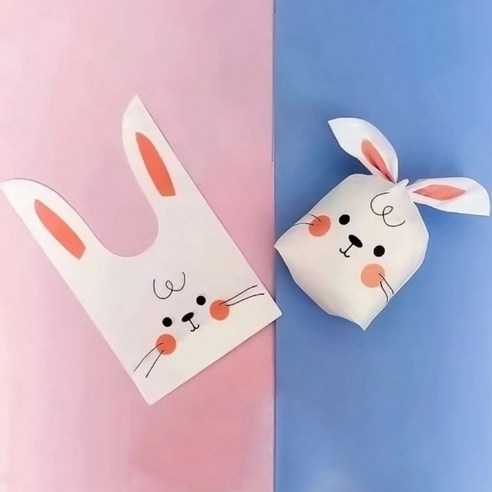 온트리 보자기 선물 간식봉투 FREE(13.5 x 22 cm), 토끼, 50개