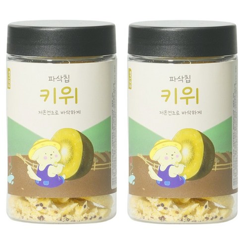 댕댕이연구소 강아지 디디랩 파삭칩 저온건조 과일 채소 간식, 2개, 50g, 키위