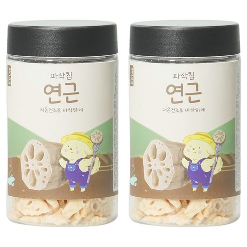 댕댕이연구소 강아지 디디랩 파삭칩 저온건조 과일 채소 간식, 2개, 50g, 연근
