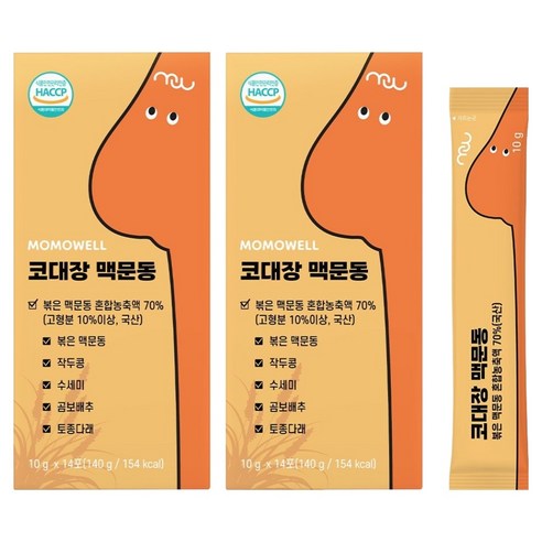모모웰 볶은 맥문동 농축액 도라지 사과 모과 차 14p, 2개, 140g