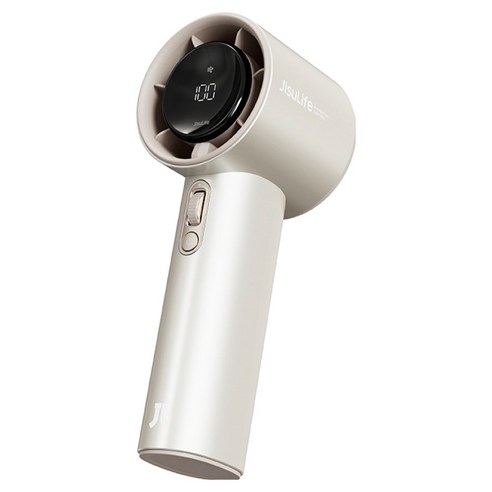 지수라이프 BLDC LED 미니 휴대용 무선 선풍기, Handheld Fan Pro1 S, 샴페인브라운