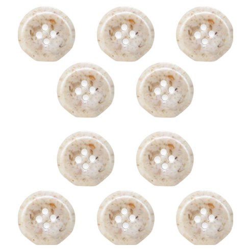 니뜨 봄 자개 단추 18mm, 아이보리, 10개