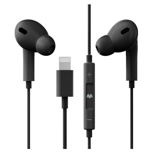 구스페리 스테레오 커널형 유선 이어폰 8핀, 블랙