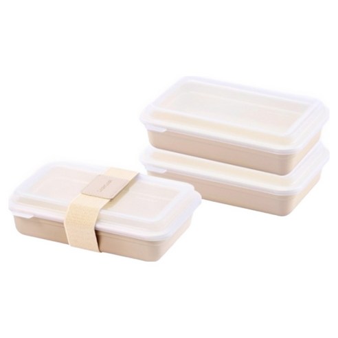 락앤락 투고 밀프렙 600ml x 3p + 고정 밴드 세트, 혼합색상, 1세트