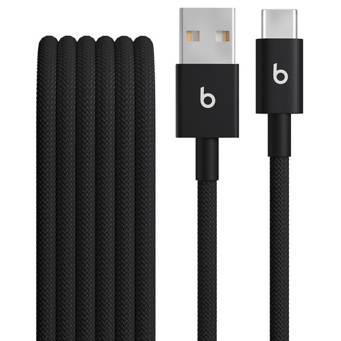 Apple C타입 to C타입 Beats 우븐 케이블, 볼트 블랙, 2개, 1.5m
