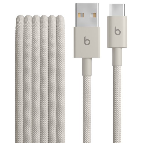 Apple USB A타입 to C타입 Beats 우븐 케이블, 러시 스톤, 1개, 1.5m