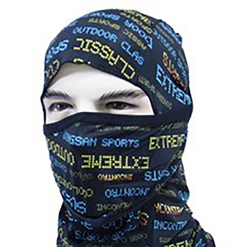인콘트로 골프 나이스 가드 쿨 바라클라바, 디지털검정색, 1개